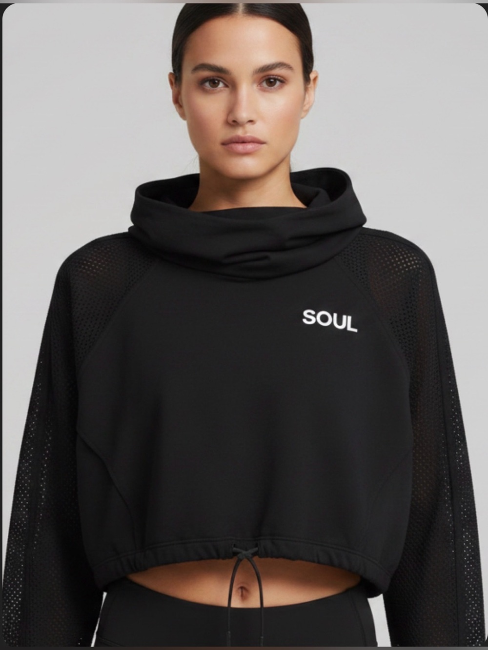 Soul Cycle x lululemon Black Cropped Hoodie - Women